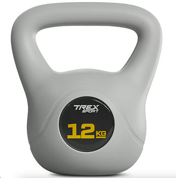 Гиря вінілова 12 кг Trex Sport для тренувань і фітнесу з міцним дизайном і зручним хватом