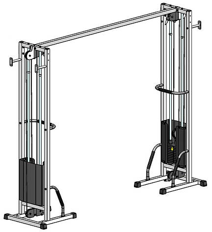 Силовий тренажер для реабілітації 2 стеки по 40 кг профіль 40 на 40 мм TB002-40, фото 1