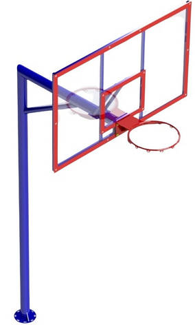 Баскетбольна сітйка шкільна зі щитом 180 на 105 см SL434, фото 2