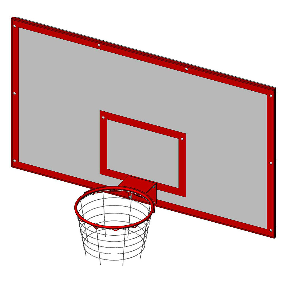 Щит баскетбольний шкільний з кріпленням до стіни 180х90 мм SL409