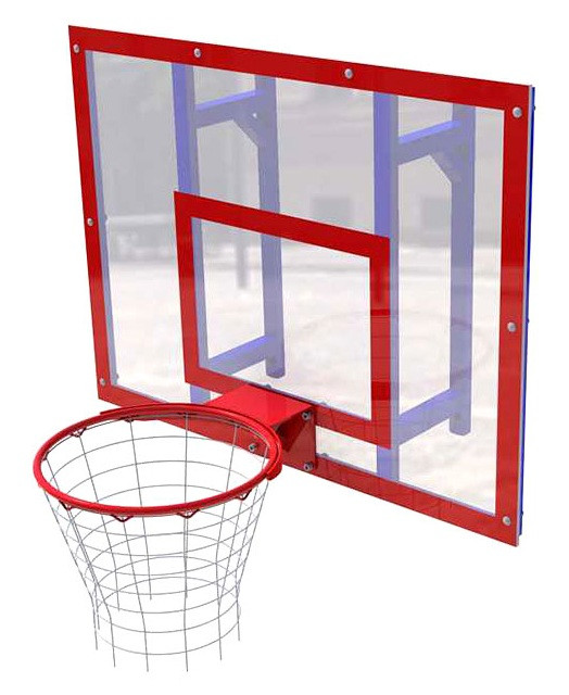 Щит баскетбольний шкільний з кріпленням до стіни 120 на 90 мм УТ405.1-01