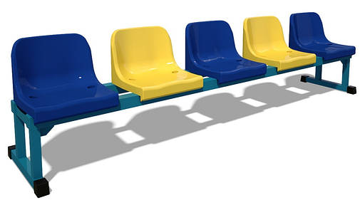 Лавка запасних на 5 місць без сидінь для стадіону SL498.2, фото 1