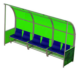 Лавка запасних на 6 місць із полікарбонату для стадіонів SL435, фото 3