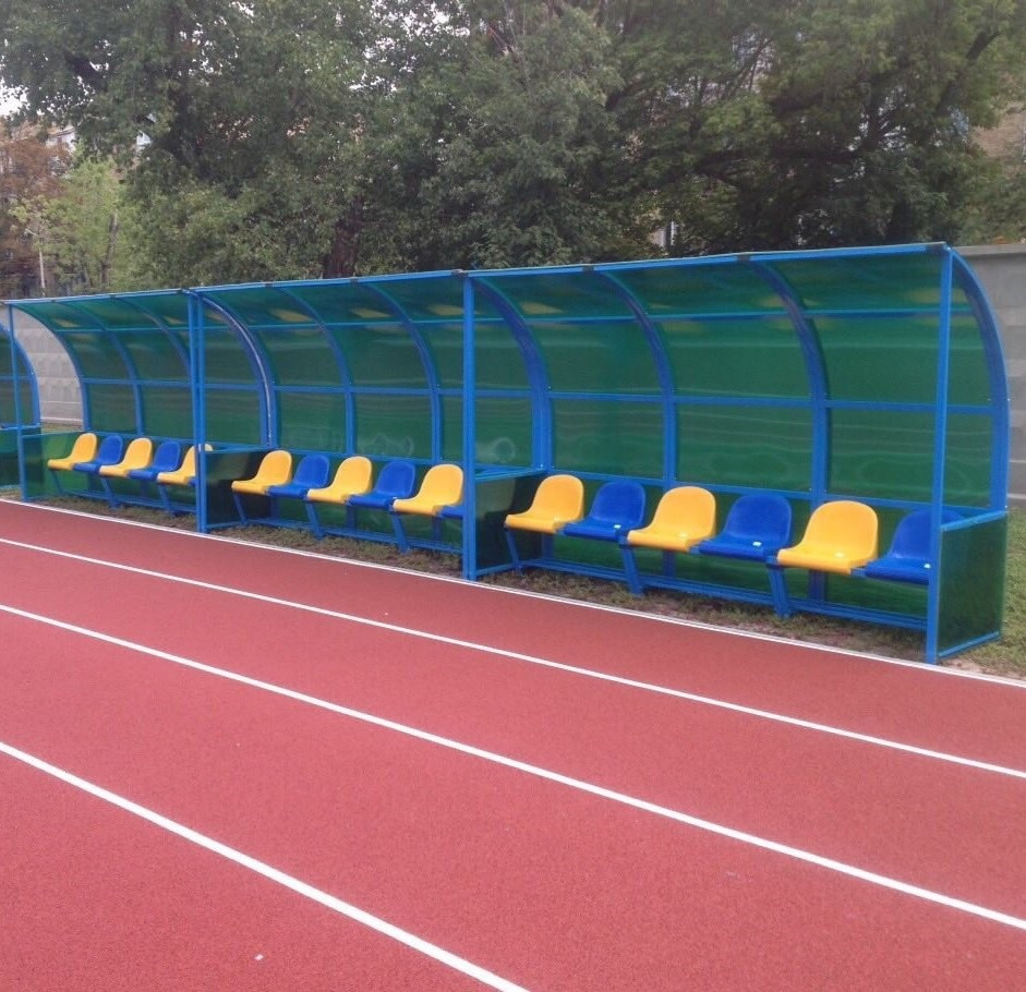 Лавка запасних на 6 місць із полікарбонату для стадіонів SL435