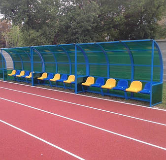 Лавка запасних на 6 місць із полікарбонату для стадіонів SL435, фото 1