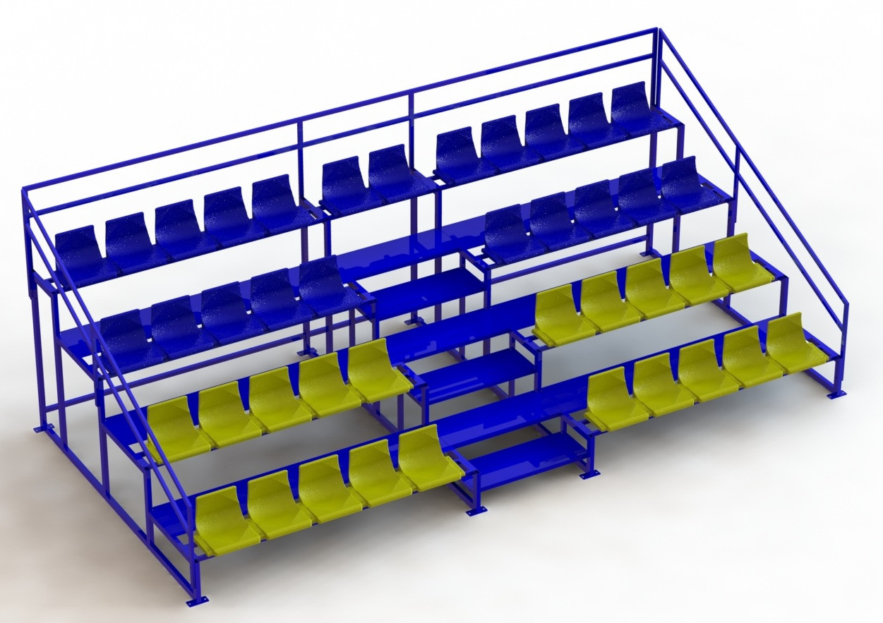 Трибуна на 42 місця без накриття розбірна для стадіонів SL431