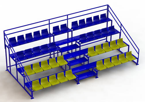 Трибуна на 42 місця без накриття розбірна для стадіонів SL431, фото 1
