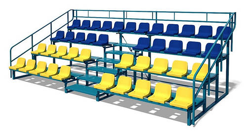 Трибуна на 42 місця без накриття розбірна для стадіонів SL431, фото 2