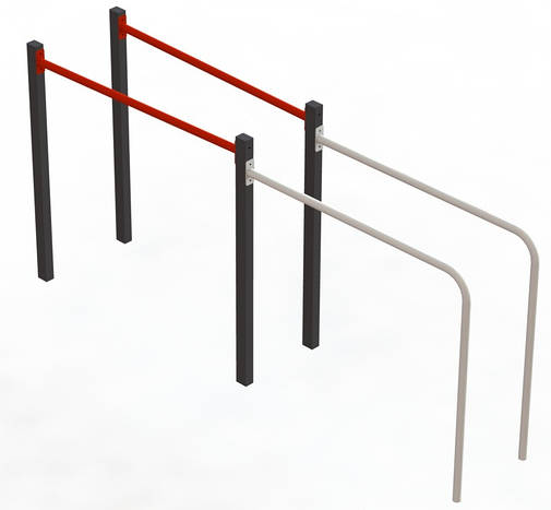 Вуличні бруси паралельні дворівневі спортивний комплекс WL106.2, фото 1