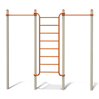 Вуличний турник-сходи шведська стінка спортивний комплекс S836.2, фото 1