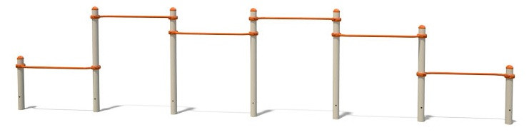 Вуличний каскад турників для підтягування спортивний комплекс S832.5