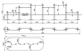 Вуличний каскад турників для підтягування спортивний комплекс S832.5, фото 2