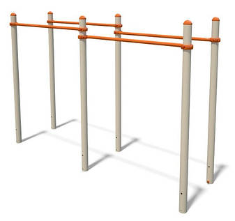 Вуличні бруси паралельні дворівневі спортивний комплекс S834.1, фото 2