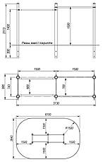Вуличні бруси паралельні дворівневі спортивний комплекс S834.1, фото 3