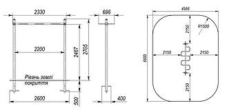 Вуличний рукохід змійка спортивний комплекс S833.1, фото 3