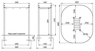Вуличний рукохід спортивний комплекс S833.2, фото 3