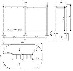 Вуличний рукохід спортивний комплекс S833.3, фото 3