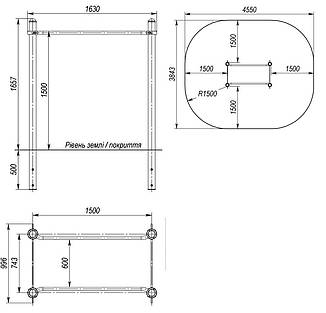 Вуличні бруси паралельні спортивний комплекс S834.2, фото 2