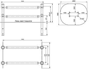 Вуличні бруси-прес спортивний комплекс S834.4, фото 3