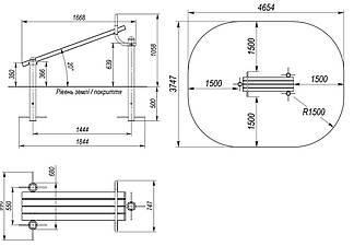Вулична лавка спортивна похила спортивний комплекс S835.2, фото 2