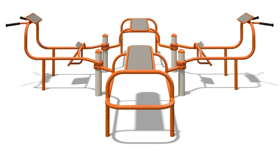 Вулична лавка прес-гіперекстензія спортивний комплекс S836.1