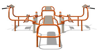 Вулична лавка прес-гіперекстензія спортивний комплекс S836.1, фото 1