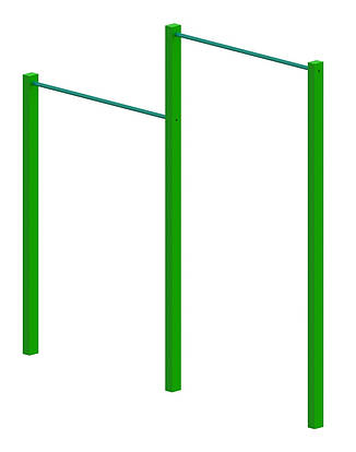 Вуличний турник подвійний спортивний комплекс KID609, фото 2