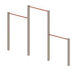 Вуличний турник потрійний спортивний комплекс KID610, фото 3