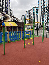 Вуличний турник подвійний з шведською стінкою спортивний комплекс KID611, фото 5