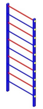 Вулична шведська стінка спортивний комплекс KID612.1