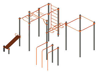 Вуличний гімнастичний спортивний комплекс Воркаут WL204, фото 1