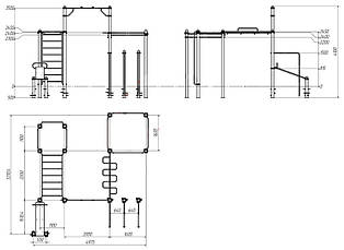 Вуличний гімнастичний спортивний комплекс Воркаут WL204, фото 3