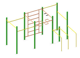 Вуличний гімнастичний спортивний комплекс Воркаут WL201.2, фото 1