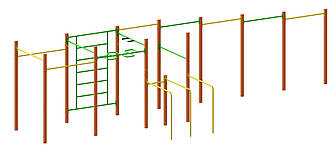 Вуличний гімнастичний спортивний комплекс Воркаут WL201.4, фото 1