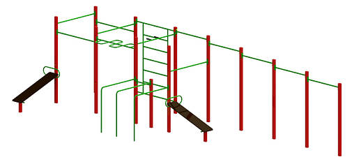 Вуличний гімнастичний спортивний комплекс Воркаут WL201.5, фото 1
