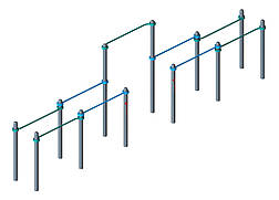 Вуличний спортивний комплекс бруси турник WL206, фото 2