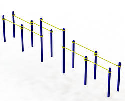 Вуличний спортивний комплекс бруси турник WL206, фото 3