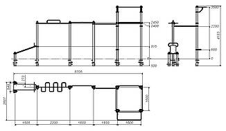 Вуличний гімнастичний спортивний комплекс Воркаут WL207, фото 3
