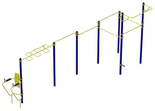 Вуличний гімнастичний спортивний комплекс Воркаут WL207.1