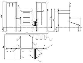 Вуличний гімнастичний спортивний комплекс Воркаут WL229, фото 2