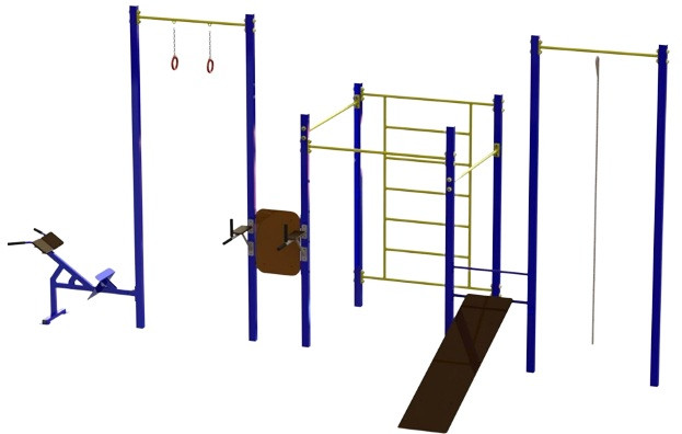 Вуличний гімнастичний спортивний комплекс Воркаут WL229.1