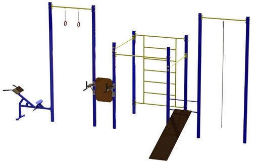 Вуличний гімнастичний спортивний комплекс Воркаут WL229.1, фото 1