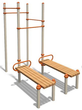 Спортивний комплекс з 2-ма похилими лавами Workout KZ S831.2, фото 1