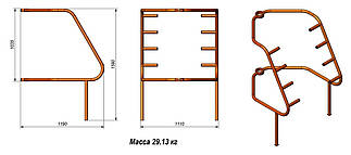 Вуличні упори для віджимання вуличний тренажер MF1.2, фото 2