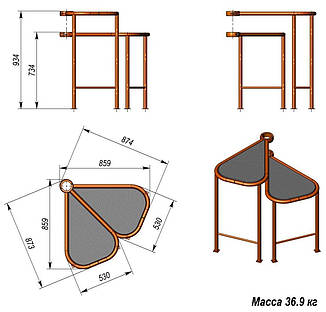 Вулична платформи для тренування ніг вуличний тренажер MF1.3, фото 2