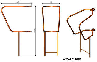 Вуличні бруси для віджимання вуличний тренажер MF1.5, фото 2