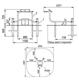 Вулична гіперекстензія для мязів спини MF2.9, фото 2
