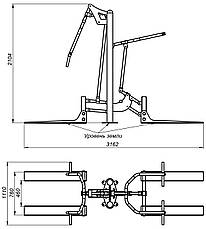 Тренажер реабілітаційний вуличний жим від грудей– тяга зверху SL-811, фото 5