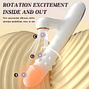 Вібратор для подвійної стимуляціїї Silicone Vibrator 3 rotating functions and 7 licking functions, фото 3