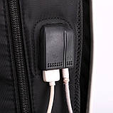 Рюкзак шкільний для дівчинки Kuromi з брелоком. Дитячий рюкзак-ранець, вбудований USB-порт Чорний з бузковим, фото 4